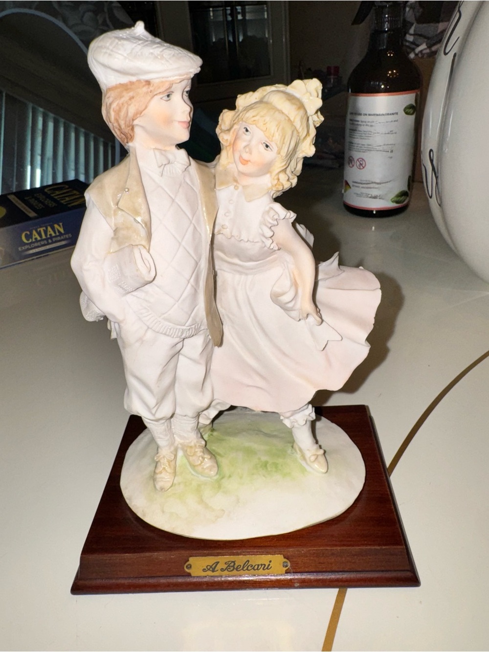 A. Belcani imported ceramic couple figurine